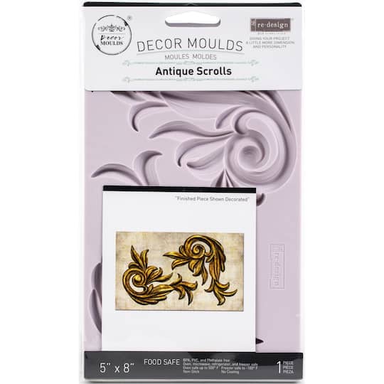 Redesign with Prima&#xAE; Decor Moulds&#xAE; Antique Scrolls Silicone Mold